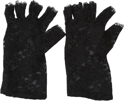 Vista 3 de Sperrins Skylety Sunblock Fingerless Bridal Lace Gloves Opera Evening Wedding Tea Party Prom Cosplay