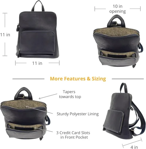Vista 3 de joy susan Julia Mini Mochila Bolso para Mujer, midnight, Mochilas Daypack