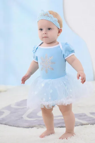 Vista 37 de Vestidos de princesa para niñas pequeñas, disfraz de mameluco para cumpleaños, Navidad, Halloween con diadema de 0 a 18 meses