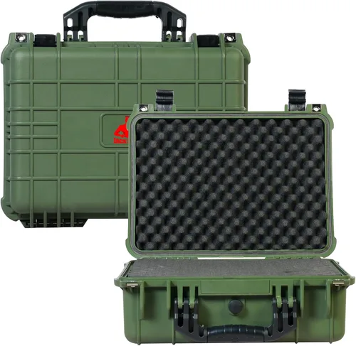 Vista 11 de Jack Boss Estuche rígido, 14 x 11.5 x 6.5 pulgadas, portátil, resistente al clima, impermeable, funda protectora para cámara con espuma Negro