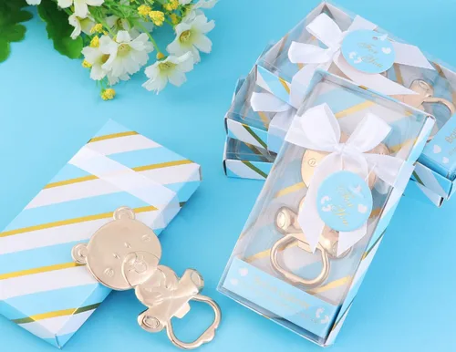 Vista 5 de Paquete de 24 abridores de botellas de oso para invitados de baby shower, abridor de botellas de cerveza de metal para recuerdos de baby shower
