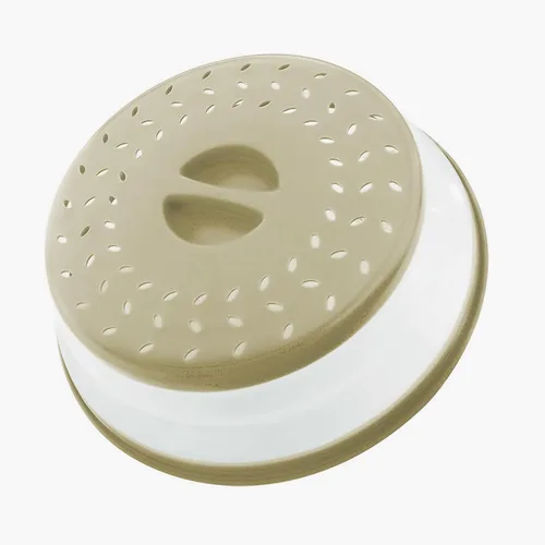 Vista 20 de Cubierta plegable antisalpicaduras para microondas, cubierta de plato para microondas con ventilación de vapor (10.5 pulgadas, beige)