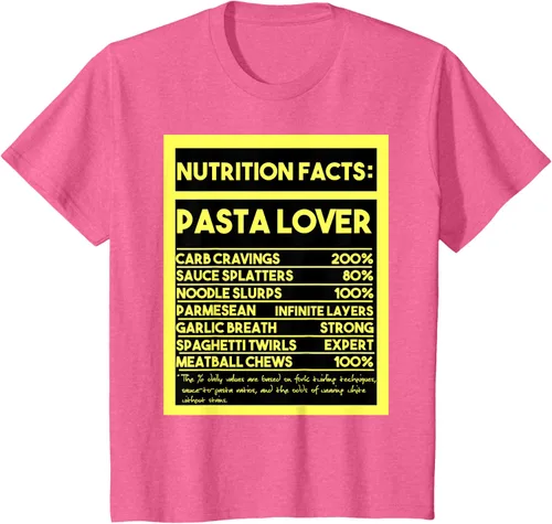 Vista 55 de Pasta Lover Nutrition Facts: The Ultimate Carb Connoisseur's T-Shirt Negro