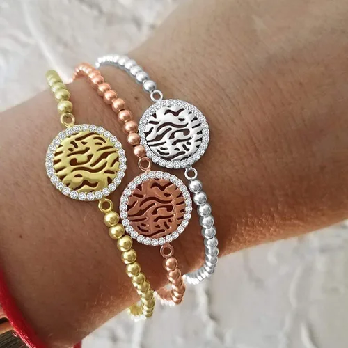 Vista 6 de Pulsera elástica de oración hebrea para mujer