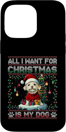 Vista 21 de Maltese Christmas Tree Lights Decorations Dog Lover Xmas Case for iPhone 17