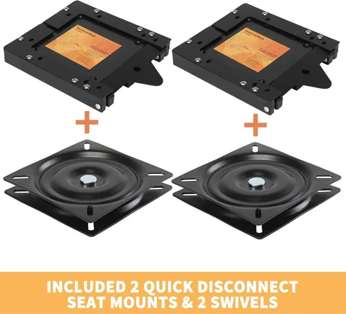 Vista 9 de Leader Accessories - Soporte de asiento de desconexión rápida con asiento de barco giratorio, 2 juegos Ajuste universal para todas las bases