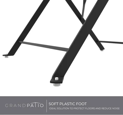 Vista 9 de Grand patio Juego de muebles de patio con marco premium, juego de muebles plegables para patio al aire libre, juego de mesa y sillas de patio de 3