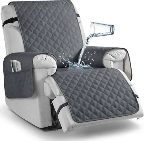 Vista 30 de TAOCOCO - Funda antideslizante para silla reclinable, funda para sofá, funda para silla reclinable pequeña con correas elásticas, protector
