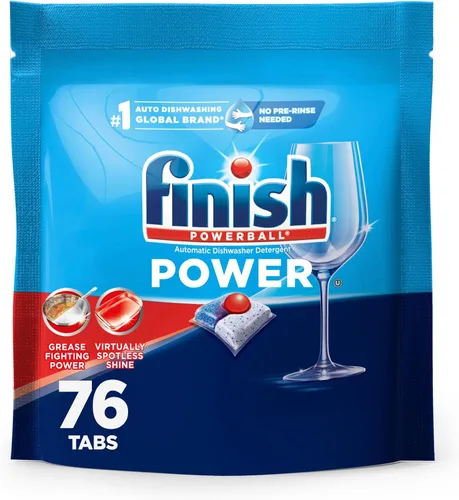 Vista 11 de Finish Power Cápsulas para lavavajillas, jabón detergente para lavavajillas sin enjuague previo para limpieza profunda y brillo con poder