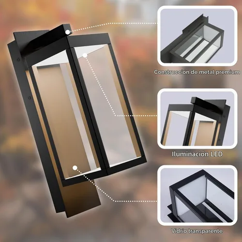 Vista 5 de Accesorios de Lámparas de Pared para Exteriores, Accesorios de Luz para Exteriores de Montaje en Pared, Iluminación de Aplique de Pared