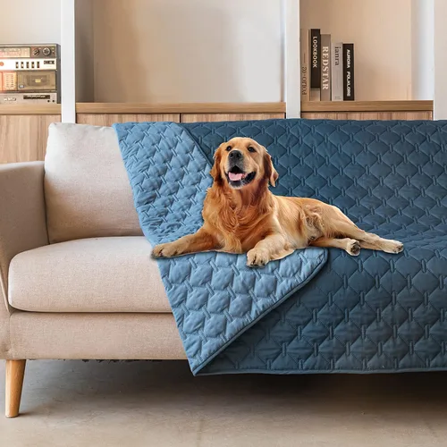 Vista 55 de gogobunny Manta para mascotas 3 veces más resistente, impermeable y a prueba de arañazos; protector de muebles reversible para perros y gatos, funda