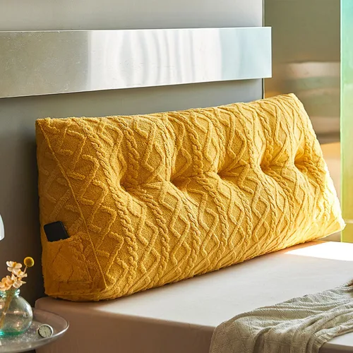 Vista 11 de Almohada triangular para cabecero grande para cama de lectura, respaldo de cuña para cabecero, cojín de apoyo para sofá cama con funda extraíble