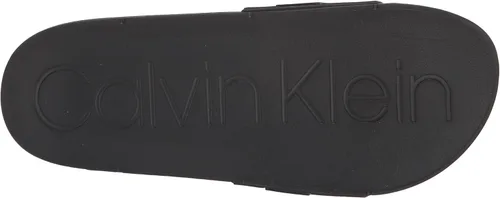 Vista 4 de Calvin Klein Men's Alongi Slide Sandalia, NegroBlanco 001