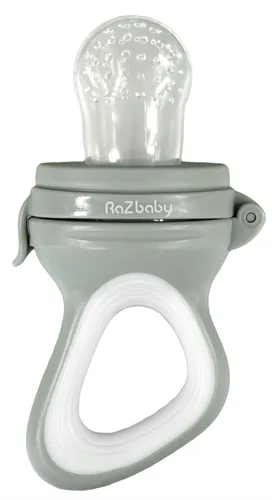 Vista 14 de RaZbaby Fruitique - Alimentador de frutas de una pieza para bebé, apertura más grande para rellenar y cabe más fruta fresca/congelada para aliviar