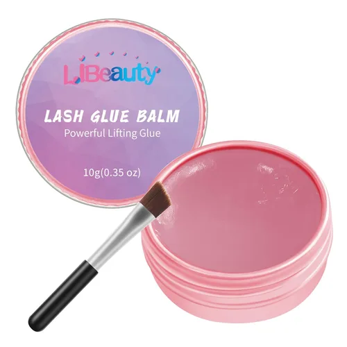 Vista 11 de Libeauty - Bálsamo adhesivo para elevación de pestañas, adhesivo fuerte pegajoso con sabor a fruta para permanente de pestañas y cejas, bálsamo