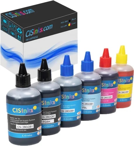 Vista 9 de Botella de tinta de repuesto negra de 3.4 fl oz compatible con PGI-280 / CLI-281 XL PIXMA TS9120 TS8120 TS8220 TS9520 TR8520 TR7520 TS6120 Negro
