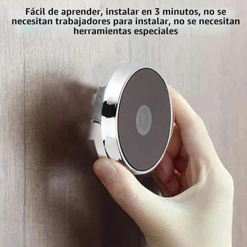 Vista 3 de Mirilla de puerta Socobeta con timbre y cámara de seguridad mini HD inteligente, pantalla LCD de 3.5 pulgadas