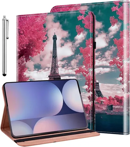 Vista 32 de ALILANG Funda para Samsung Galaxy Tab S5e de 10,5 pulgadas con lápiz capacitivo, a prueba de golpes plegable, negro (black horse)