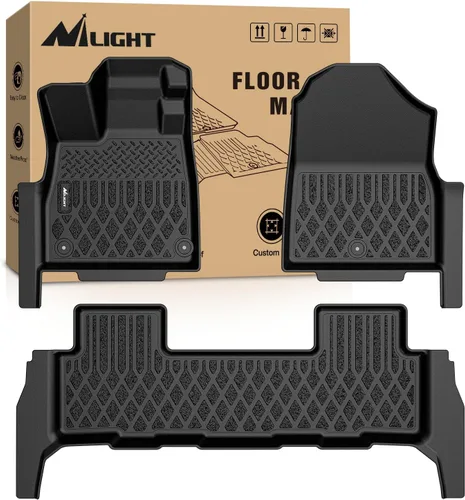 Vista 22 de Nilight Tapetes de piso TPE para Honda Odyssey 2011 2012 2013 2014 2015 2016 2017, para todo tipo de clima, forro de piso personalizado, resistente