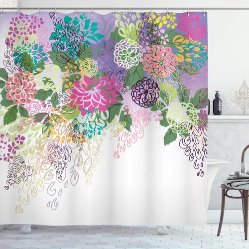 Vista 22 de Ambesonne Decor Collection cortina para regadera de baño de poliéster