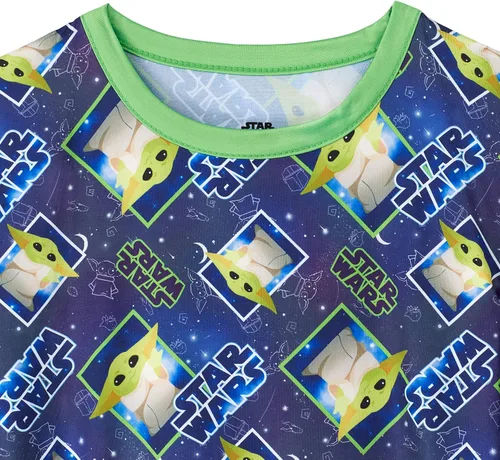 Vista 2 de STAR WARS Baby Yoda Boys Thermal Underwear Set for Kids 2 Piece Base Layer Shirt and Long John Leggings for Kids Pajamas