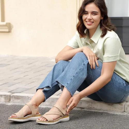 Vista 2 de ORTOREX Sandalias ortopédicas cómodas para caminar para mujer