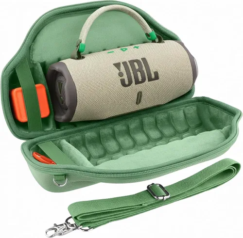 Vista 19 de co2CREA Case for JBL Charge 6 Portable Bluetooth Speaker, Blue Acolchado de espuma de alta densidad, mango reforzado, correa de hombro desmontable