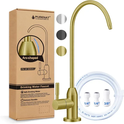 Vista 11 de Grifo de agua potable de vástago largo - para sistema de ósmosis inversa Negro
