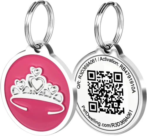Vista 22 de Etiqueta de identificación para mascotas con código QR de Pet Dwelling – Etiquetas inteligentes para perros y gatos para la seguridad de las pata