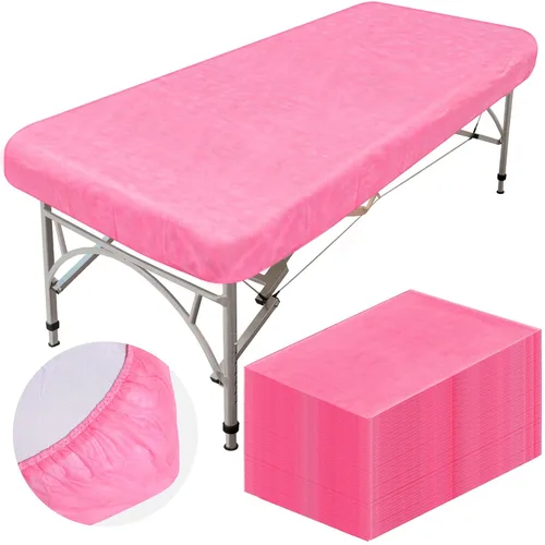 Vista 8 de Mixweer 30 piezas de sábanas de mesa de masaje a prueba de aceite e impermeables ajustables para spa de 39 x 87 pulgadas, sábanas protectoras Negro