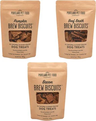 Vista 12 de CRAFTED BY HUMANS LOVED BY DOGS Portland Pet Food Company - Golosinas para perros con galletas de tocino (1 paquete, bolsa de 5 onzas), totalmente