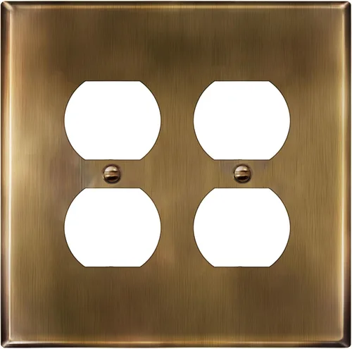 Vista 30 de LIDER Placa de pared de metal para receptáculo dúplex, cubierta de salida de acero inoxidable, resistente a la corrosión, tamaño mediano de 1