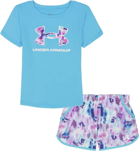 Vista 71 de Under Armour Conjunto de camiseta y pantalones cortos de manga corta de 2 piezas para niña Soft Fabric for Everyday Comfort, Breathable, Lightweight