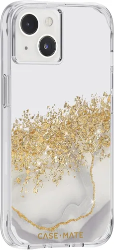 Vista 2 de Case-Mate Funda para iPhone 14/13, mármol de quilates [protección contra caídas de 10 pies] [compatible con carga inalámbrica] Funda de lujo
