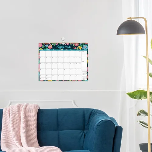 Vista 7 de Calendario de pared 2026 – enero 2026 – diciembre 2026, calendario mensual colgante de 12 meses, 14.8 x 11.57 pulgadas, encuadernación de doble