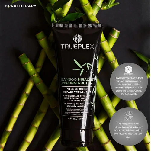 Vista 6 de KERATHERAPY Bamboo Miracle Reconstructor Bond Repair Tratamiento, 6 onzas, 6.0 fl oz – Protección térmica vegana y fortalecedor del cabello