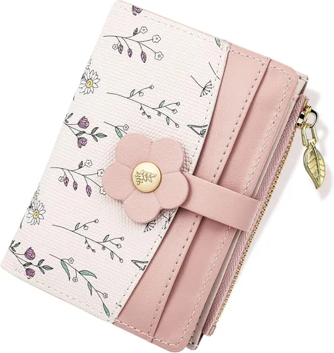Vista 18 de Farcauo Cartera para Mujer delgada con Flores Kawaii, Carteras para Mujeres, Cartera Linda y delgada para Mujeres, Contemporáneo