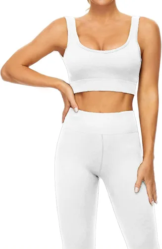Vista 4 de ARTFREE Women's Workout Sets 2 Pieces Yoga Outfits Seamless High Waist Leggings and Top Set with Sports Bra