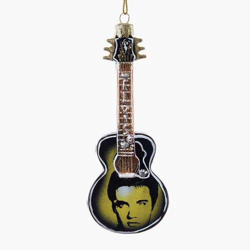 Vista 2 de Kurt Adler - Adorno de guitarra con imagen impresa de Elvis (5 pulgadas)
