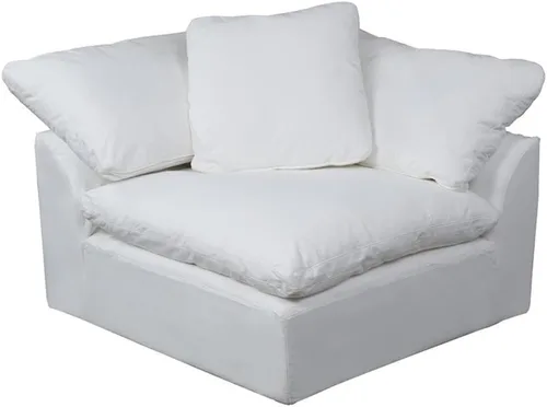 Vista 4 de Sunset Trading Contemporary Puff Collection - 2 sofás modulares con cubierta deslizante, tela de rendimiento, lavable, resistente al agua, a prueba