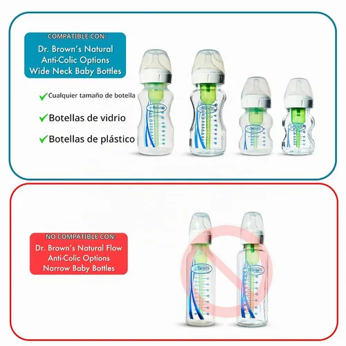 Vista 3 de Tapa con popote superior abatible para biberones de cuello ancho del Dr