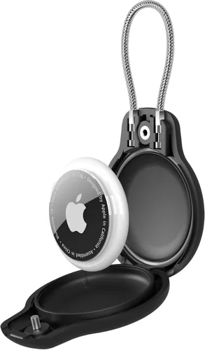 Vista 2 de SPGUARD Compatible con Apple AirTag impermeable oculto, paquete de 8 soportes seguros con cable de alambre, funda protectora ultra duradera