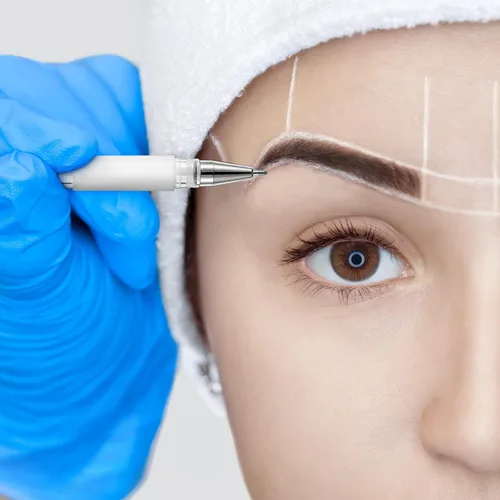 Vista 3 de Beaupretty Pluma de mapeo de cejas Microblading Mapping Pen Stencil Maquillaje Ojo Cejas Labios Forros Blanco Maquillaje Posición Marca Herramientas