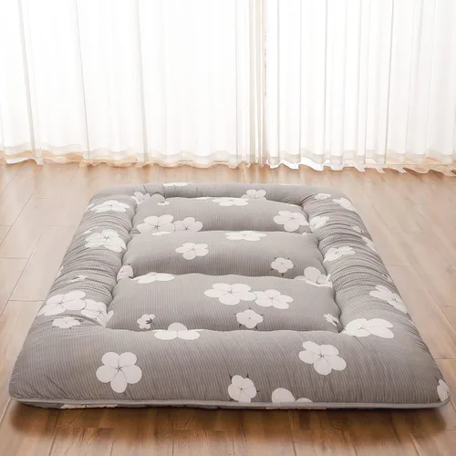 Vista 7 de Zelladorra Colchón japonés de suelo, colchón futón con bolsa de almacenamiento portátil y funda lavable, tapete de tatami grueso enrollable adecuado