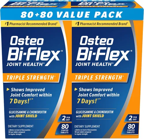 Vista 10 de Osteo Bi-Flex Triple Fuerza(5), Glucosamina Condroitina con Vitamina C - Suplemento para la Salud de las Articulaciones, Tabletas Recubiertas, 40