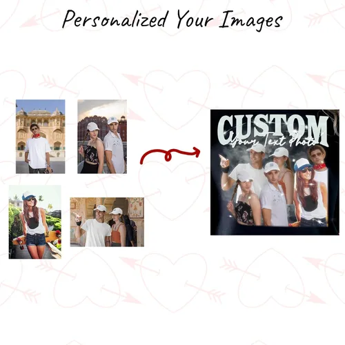 Vista 22 de Sudaderas con capucha personalizadas diseñan el tuyo propio, retrato de camisa de la foto, regalos personalizados para el día de San Valentín