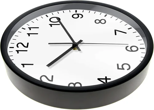 Vista 4 de Reloj de pared con marco de metal y cubierta de cristal, reloj de pared analógico redondo y inverso, funciona con pilas, para sala de estar