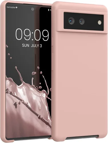 Vista 95 de kwmobile Funda Compatible con Google Pixel 6 Pro - Funda de teléfono de silicona TPU con acabado suave - Azul Arrecife