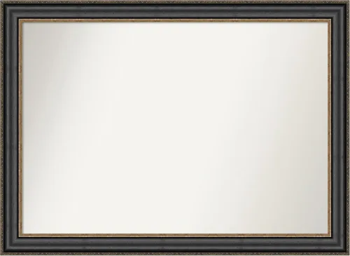 Vista 261 de Amanti Art Espejo personalizado, espejo de baño negro puente, espejo de pared o espejo de tocador de baño sobre el fregadero (26 x 26 pulgadas)