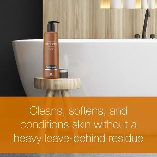 Vista 4 de Neutrogena Rainbath Gel de ducha y baño refrescante y limpiador, gel de baño hidratante y gel de afeitado con espuma de enjuague limpia, aroma